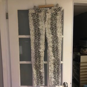 Zara snake stretchy jeans